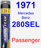 Passenger Wiper Blade for 1971 Mercedes-Benz 280SEL - Assurance