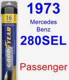 Passenger Wiper Blade for 1973 Mercedes-Benz 280SEL - Assurance