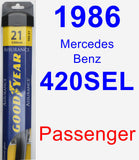 Passenger Wiper Blade for 1986 Mercedes-Benz 420SEL - Assurance