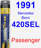 Passenger Wiper Blade for 1991 Mercedes-Benz 420SEL - Assurance