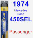 Passenger Wiper Blade for 1974 Mercedes-Benz 450SEL - Assurance