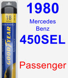 Passenger Wiper Blade for 1980 Mercedes-Benz 450SEL - Assurance