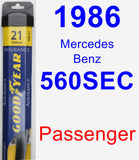 Passenger Wiper Blade for 1986 Mercedes-Benz 560SEC - Assurance