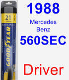 Driver Wiper Blade for 1988 Mercedes-Benz 560SEC - Assurance