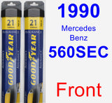 Front Wiper Blade Pack for 1990 Mercedes-Benz 560SEC - Assurance