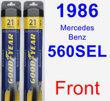 Front Wiper Blade Pack for 1986 Mercedes-Benz 560SEL - Assurance