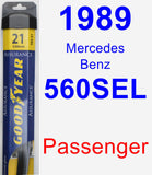 Passenger Wiper Blade for 1989 Mercedes-Benz 560SEL - Assurance