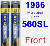 Front Wiper Blade Pack for 1986 Mercedes-Benz 560SL - Assurance