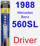 Driver Wiper Blade for 1988 Mercedes-Benz 560SL - Assurance