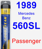 Passenger Wiper Blade for 1989 Mercedes-Benz 560SL - Assurance