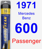 Passenger Wiper Blade for 1971 Mercedes-Benz 600 - Assurance