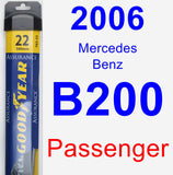 Passenger Wiper Blade for 2006 Mercedes-Benz B200 - Assurance