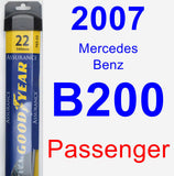 Passenger Wiper Blade for 2007 Mercedes-Benz B200 - Assurance