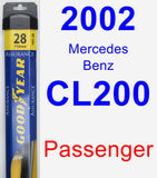 Passenger Wiper Blade for 2002 Mercedes-Benz CL200 - Assurance