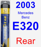 Rear Wiper Blade for 2003 Mercedes-Benz E320 - Assurance