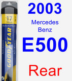 Rear Wiper Blade for 2003 Mercedes-Benz E500 - Assurance