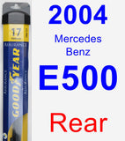 Rear Wiper Blade for 2004 Mercedes-Benz E500 - Assurance