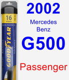 Passenger Wiper Blade for 2002 Mercedes-Benz G500 - Assurance