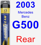 Rear Wiper Blade for 2003 Mercedes-Benz G500 - Assurance