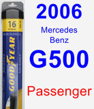 Passenger Wiper Blade for 2006 Mercedes-Benz G500 - Assurance