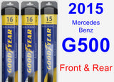 Front & Rear Wiper Blade Pack for 2015 Mercedes-Benz G500 - Assurance