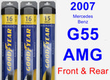 Front & Rear Wiper Blade Pack for 2007 Mercedes-Benz G55 AMG - Assurance