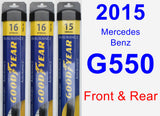 Front & Rear Wiper Blade Pack for 2015 Mercedes-Benz G550 - Assurance