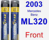 Front Wiper Blade Pack for 2003 Mercedes-Benz ML320 - Assurance