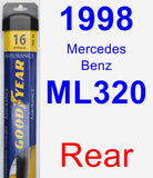 Rear Wiper Blade for 1998 Mercedes-Benz ML320 - Assurance