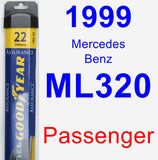 Passenger Wiper Blade for 1999 Mercedes-Benz ML320 - Assurance