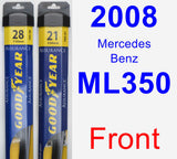 Front Wiper Blade Pack for 2008 Mercedes-Benz ML350 - Assurance