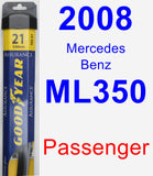 Passenger Wiper Blade for 2008 Mercedes-Benz ML350 - Assurance