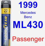 Passenger Wiper Blade for 1999 Mercedes-Benz ML430 - Assurance