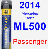 Passenger Wiper Blade for 2014 Mercedes-Benz ML500 - Assurance