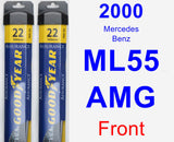 Front Wiper Blade Pack for 2000 Mercedes-Benz ML55 AMG - Assurance