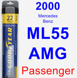 Passenger Wiper Blade for 2000 Mercedes-Benz ML55 AMG - Assurance