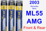 Front & Rear Wiper Blade Pack for 2003 Mercedes-Benz ML55 AMG - Assurance