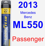 Passenger Wiper Blade for 2013 Mercedes-Benz ML550 - Assurance