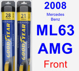 Front Wiper Blade Pack for 2008 Mercedes-Benz ML63 AMG - Assurance