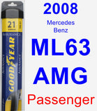 Passenger Wiper Blade for 2008 Mercedes-Benz ML63 AMG - Assurance