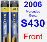 Front Wiper Blade Pack for 2006 Mercedes-Benz S430 - Assurance