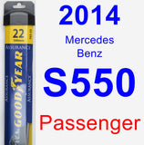 Passenger Wiper Blade for 2014 Mercedes-Benz S550 - Assurance