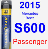 Passenger Wiper Blade for 2015 Mercedes-Benz S600 - Assurance