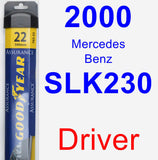 Driver Wiper Blade for 2000 Mercedes-Benz SLK230 - Assurance