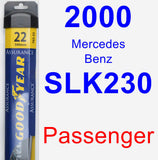 Passenger Wiper Blade for 2000 Mercedes-Benz SLK230 - Assurance