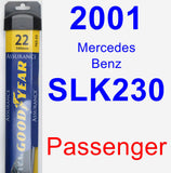 Passenger Wiper Blade for 2001 Mercedes-Benz SLK230 - Assurance