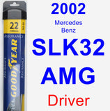 Driver Wiper Blade for 2002 Mercedes-Benz SLK32 AMG - Assurance