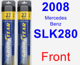 Front Wiper Blade Pack for 2008 Mercedes-Benz SLK280 - Assurance