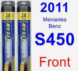 Front Wiper Blade Pack for 2011 Mercedes-Benz S450 - Assurance