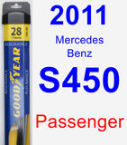 Passenger Wiper Blade for 2011 Mercedes-Benz S450 - Assurance